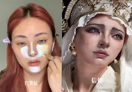 El espectacular maquillaje inspirado en una Virgen que muestra esta influencer asiática