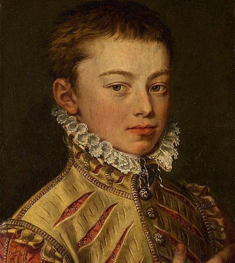 Alonso Sánchez Coello. Don Juan de Austria. 1559-1560. The Art Institute. Chicago. Wikimedia Commons. El legendario vencedor en la batalla de Lepanto era hijo de Carlos V y Bárbara Blomberg. Nacido en Ratisbona fue educado en España según ordenes de su padre por doña Magdalena de Ulloa
