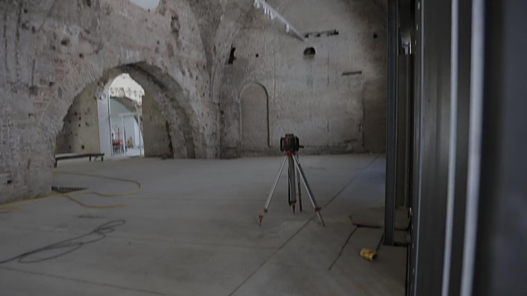 Interior de las Atarazanas, actualmente en obras