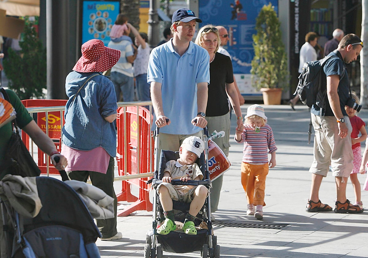 Turistas en el Centro de Sevilla