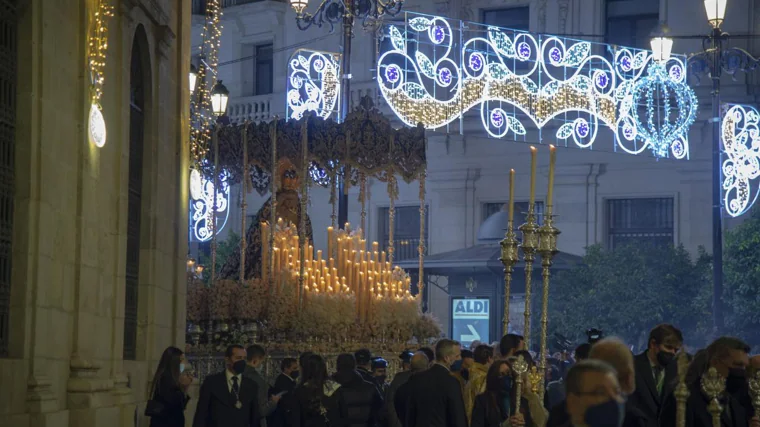 Virgen de la Candelaria en su procesión extraordinaria de diciembre de 2021