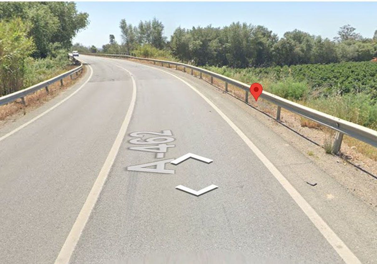 Lugar del accidente de Villaverde del Río