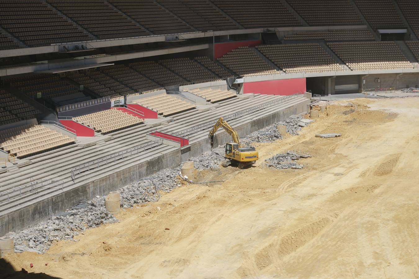 Estado de las obras del estadio de la Cartuja de Sevilla