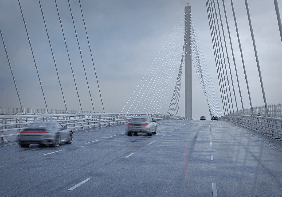 El vano central del puente de la SE-40 tendrá unas dimensiones similares a las viaducto de Ayamonte