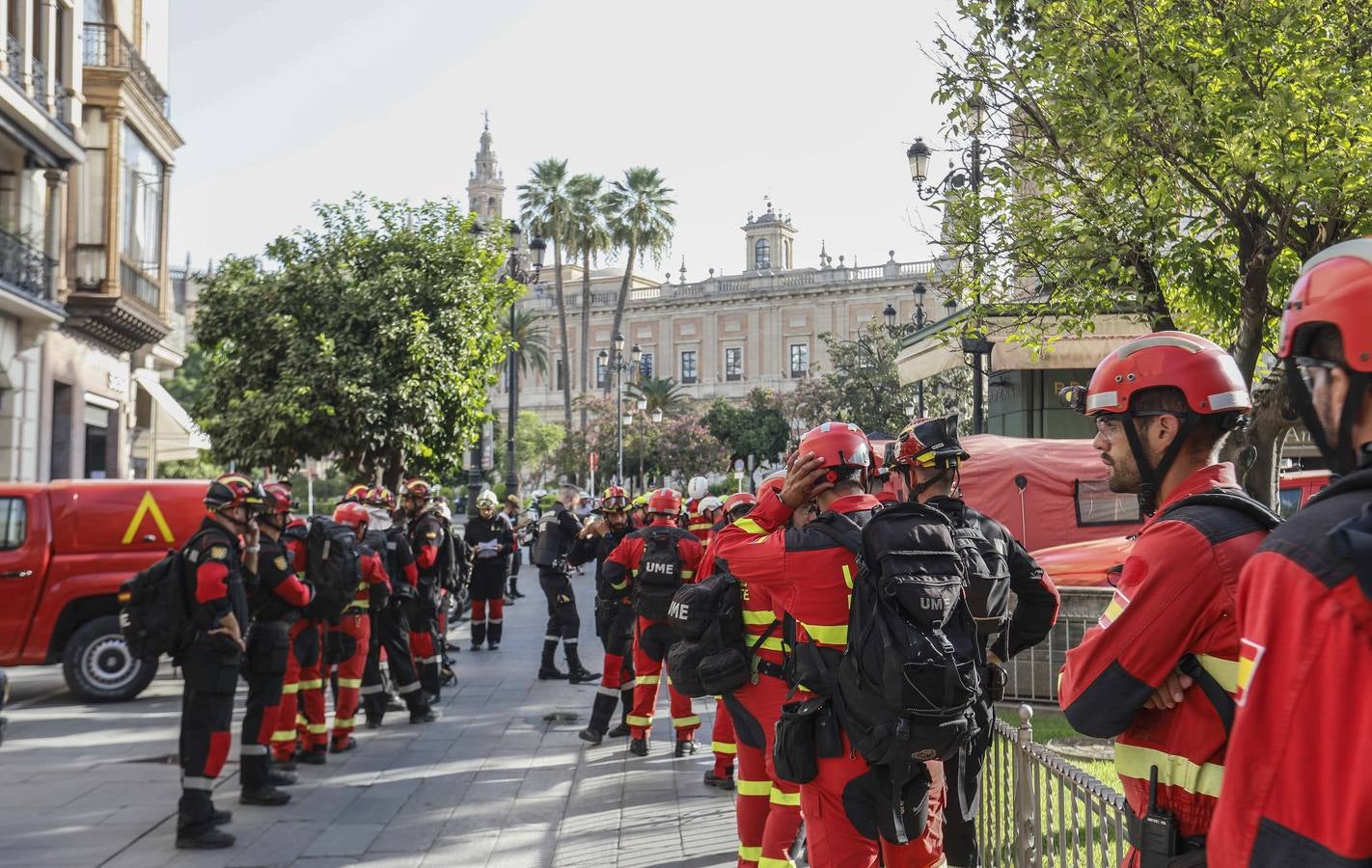 Simulacro de incendio en la Catedral a cargo del Batallón de Intervención en Emergencias II