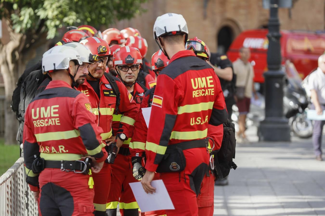 Simulacro de incendio en la Catedral a cargo del Batallón de Intervención en Emergencias II