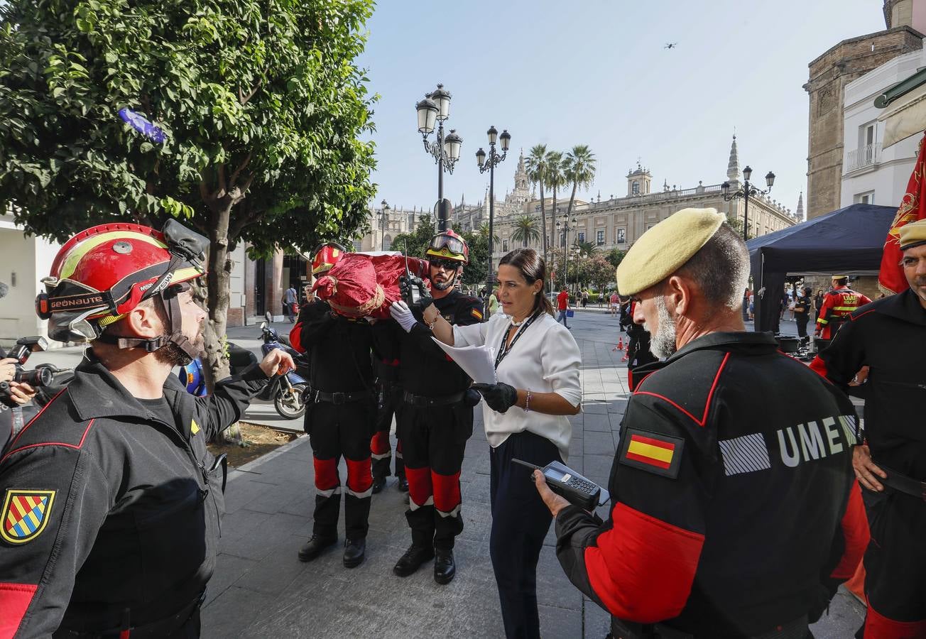Simulacro de incendio en la Catedral a cargo del Batallón de Intervención en Emergencias II