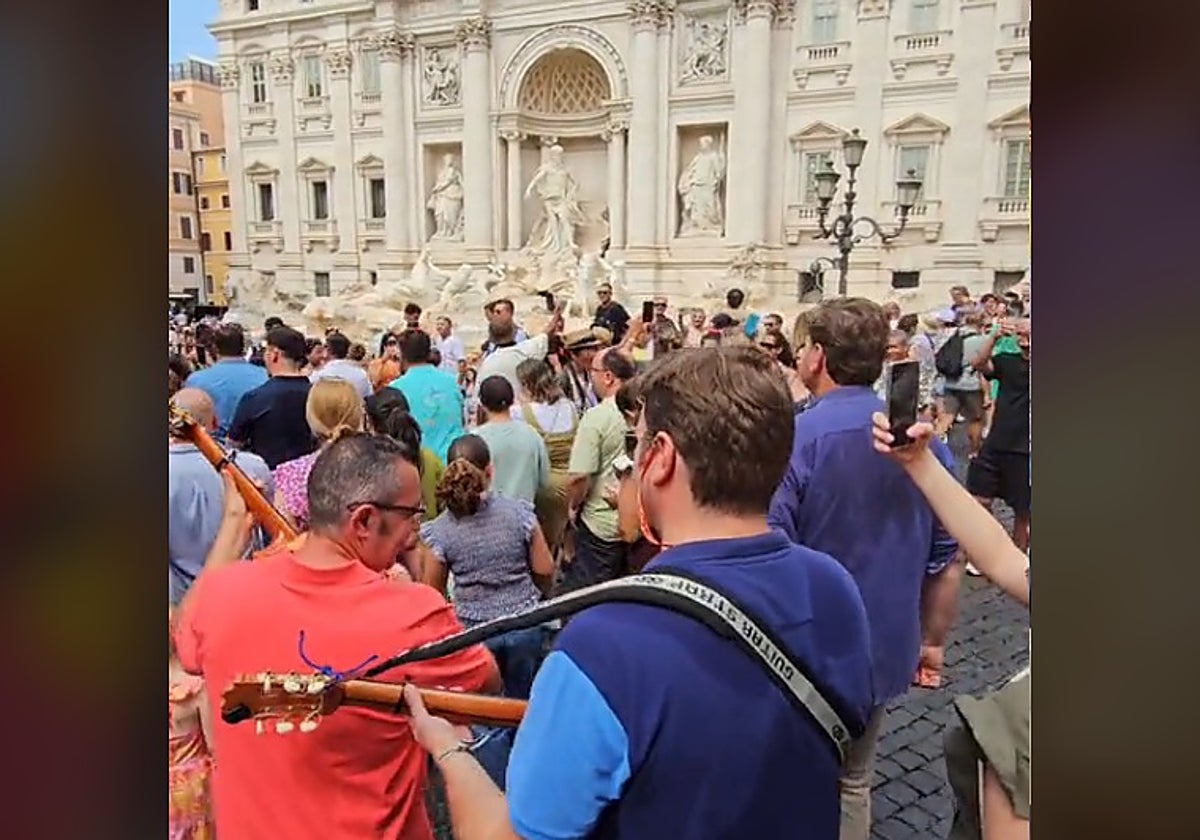 El coro flamenco cantando en Roma