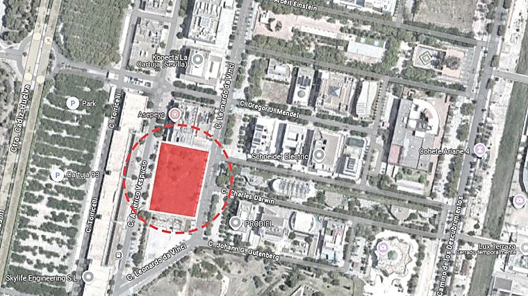Parcela que ha adquirido Área Construcción al grupo Galia en el PCT Cartuja