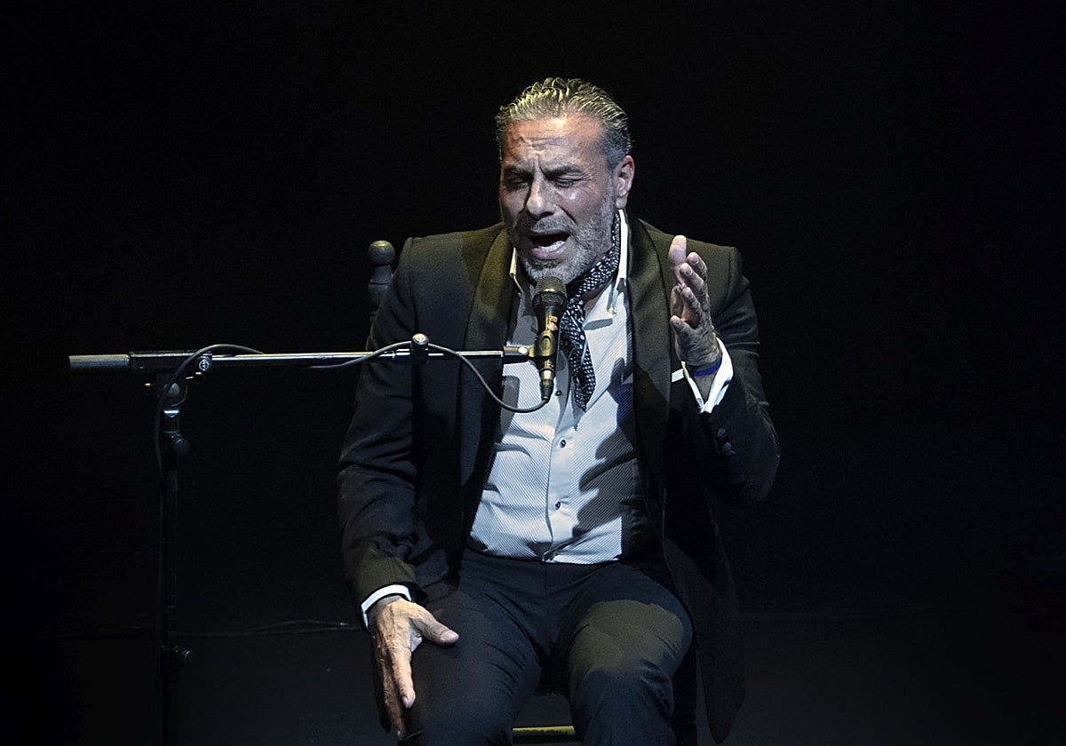 El cantaor Pedro El Granaíno durante su actuación de este sábado en el festival