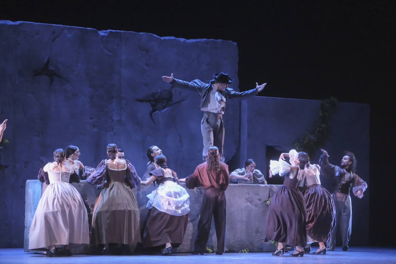 Puesta en escena del espectáculo 'Pineda' a cargo del Ballet Flamenco de Andalucía