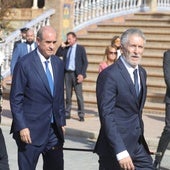 La Plaza de España de Sevilla se blinda con los actos de la Policía