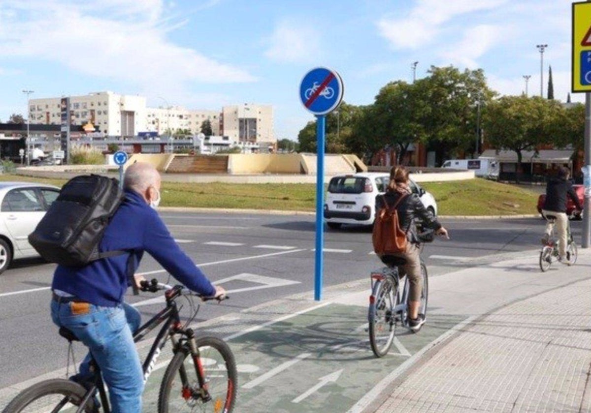 Imagen de archivo de un carril bici en la provincia de Sevilla