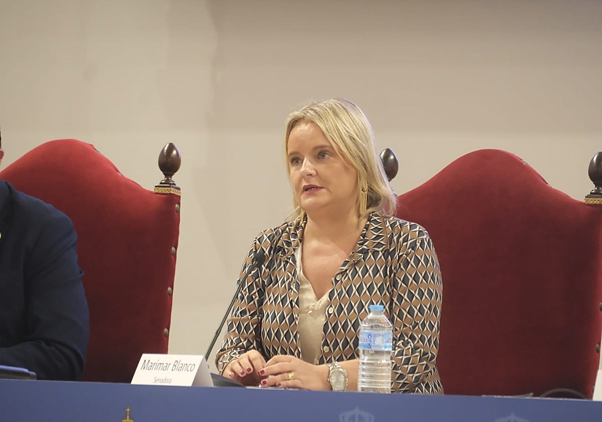 María del Mar durante el acto celebrado en Carmona