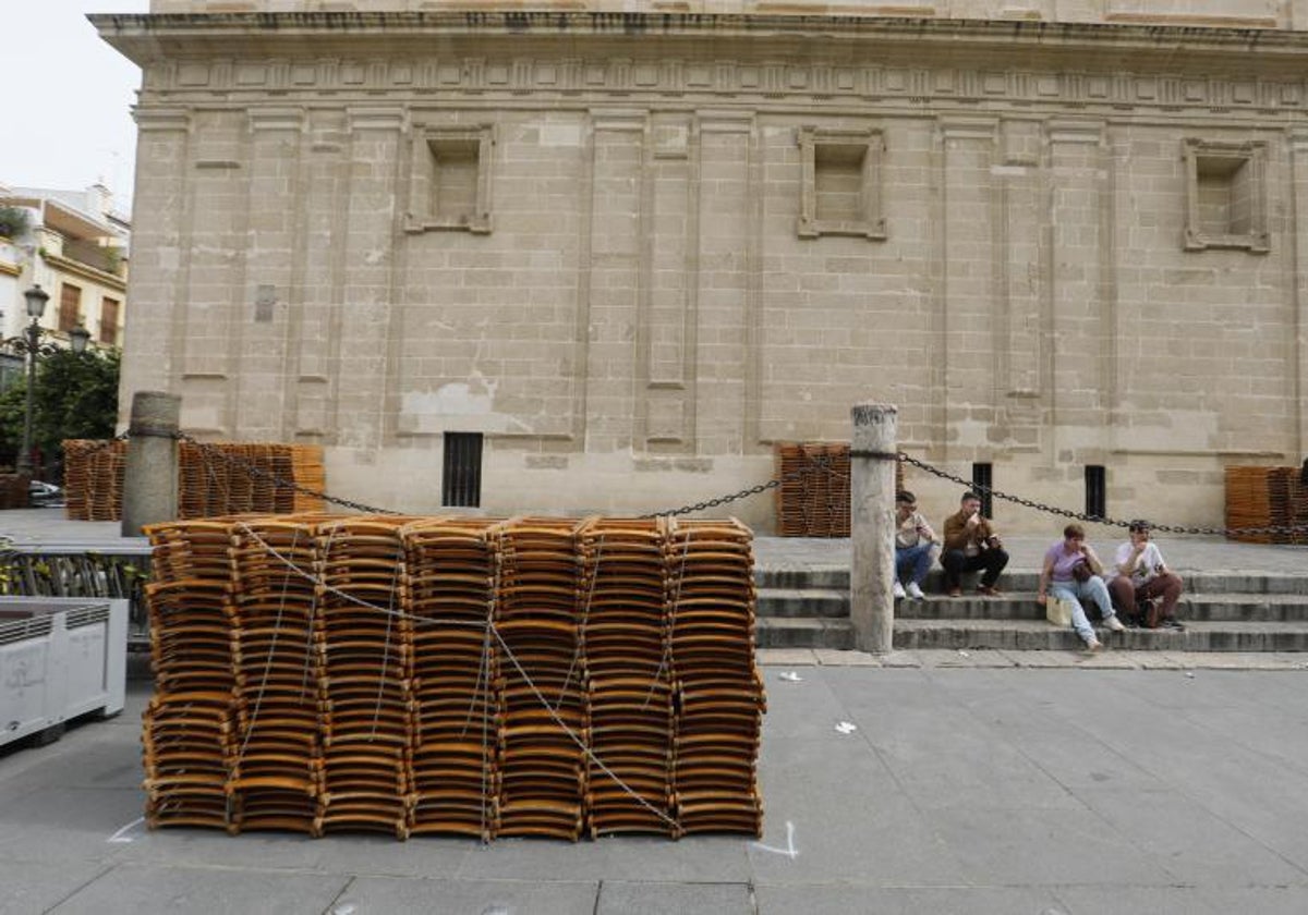 Sillas de la carrera oficial de la Semana Santa de Sevilla