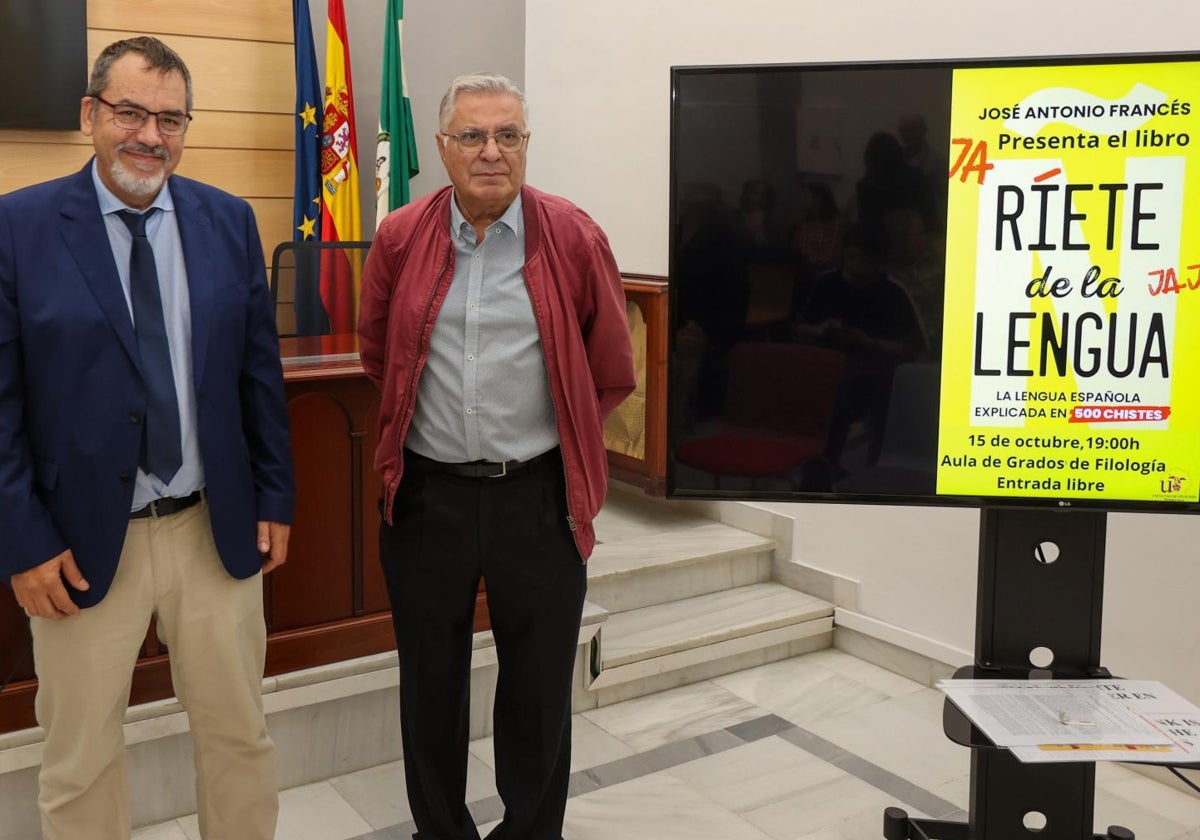 José Antonio Francés y Antonio Narbona, durante la presentación del libro