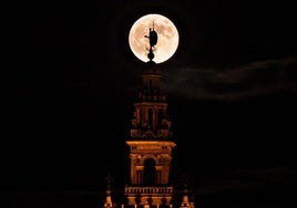 Así se vio la Luna del Cazador este jueves desde Sevilla