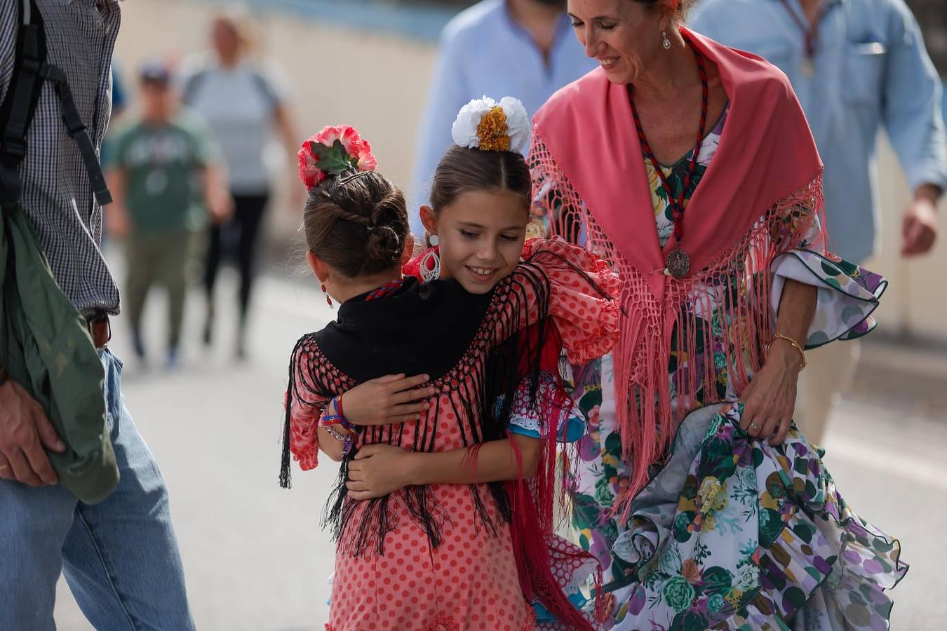 Uno de los momentos de la romería este domingo de la Virgen de Valme, acompañada de carrozas y fieles