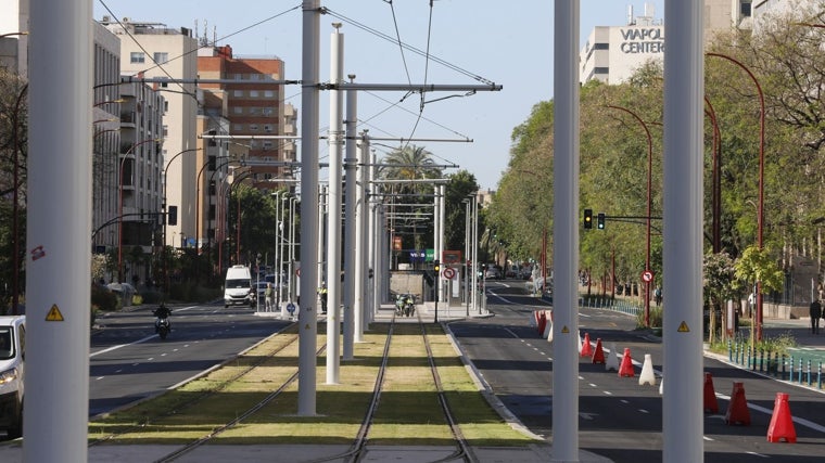 La ampliación del tranvía a Nervión empezó a funcionar este verano