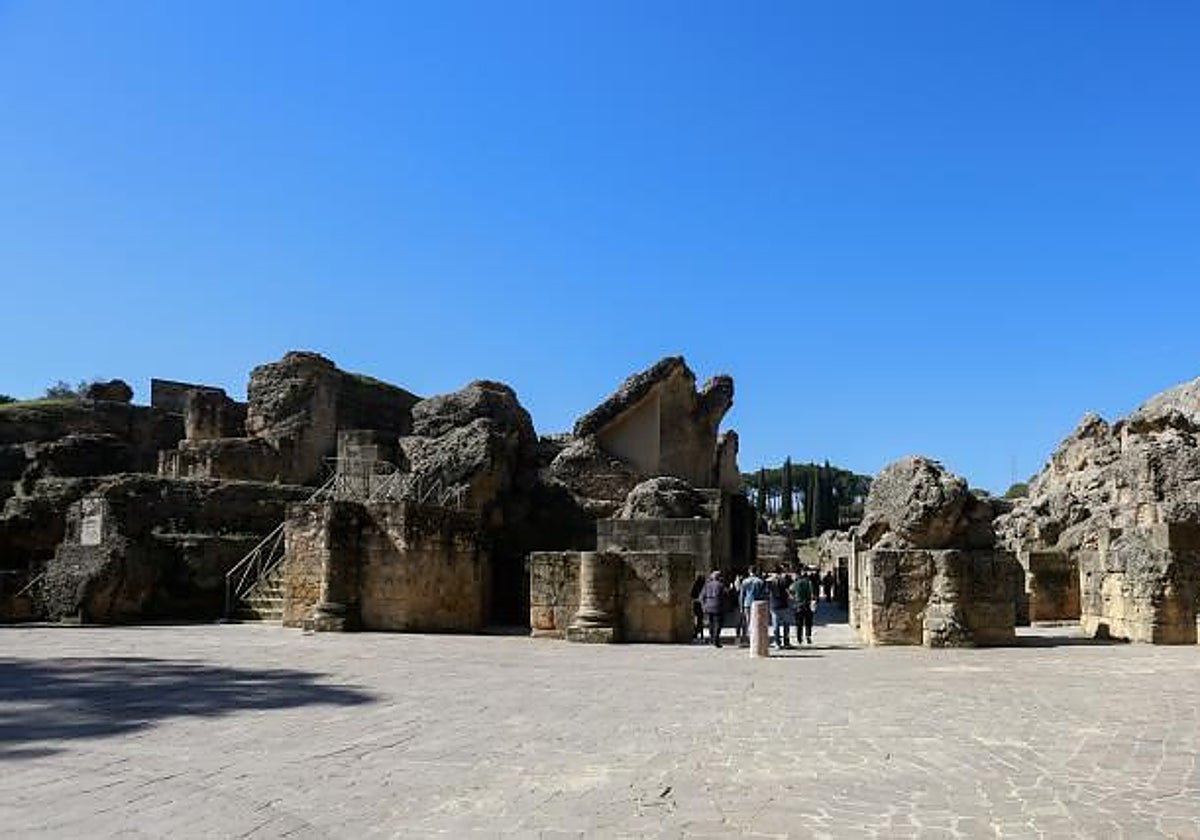 Imagen de archivo del conjunto arqueológico de Itálica, Santiponce