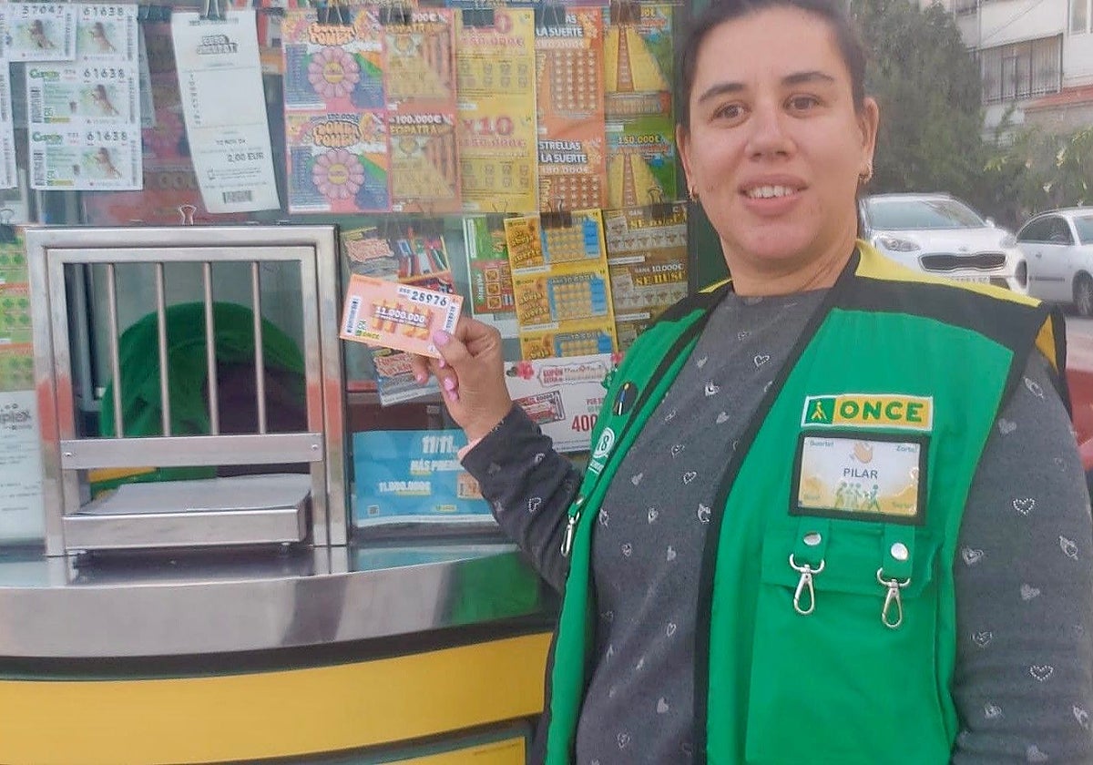 Pilar Contreras, vendedora de la ONCE