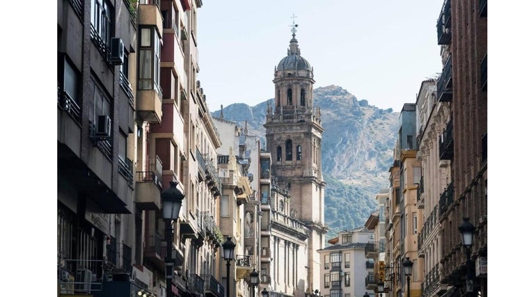 Imagen de archivo de viviendas en el centro de Jaén