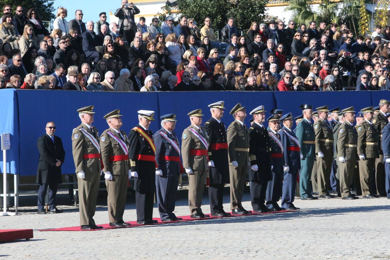 Un momento del acto militar celebrado este martes en el Acuartelamiento Aéreo de Tablada