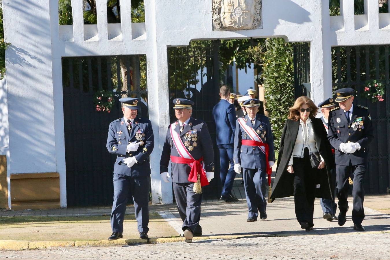 Un momento del acto militar celebrado este martes en el Acuartelamiento Aéreo de Tablada