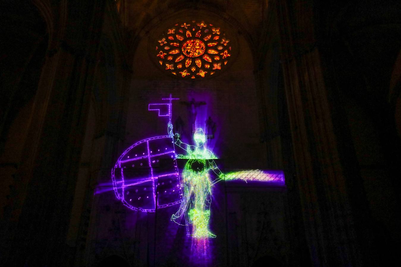 Uno de los momentos del mapping en la Catedral de Sevilla