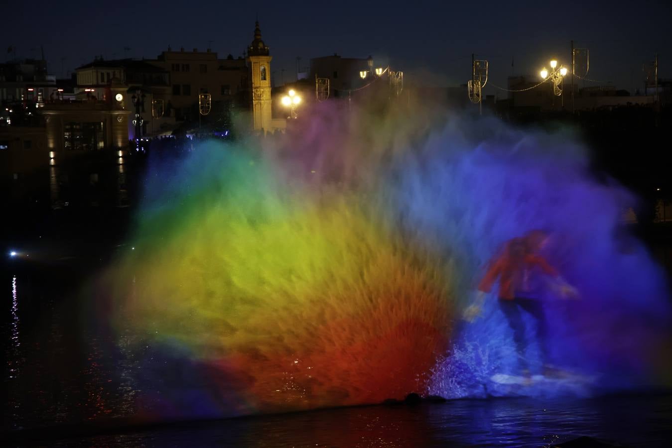 Estreno del espectáculo Navigalia, el 'mapping' navideño de Sevilla