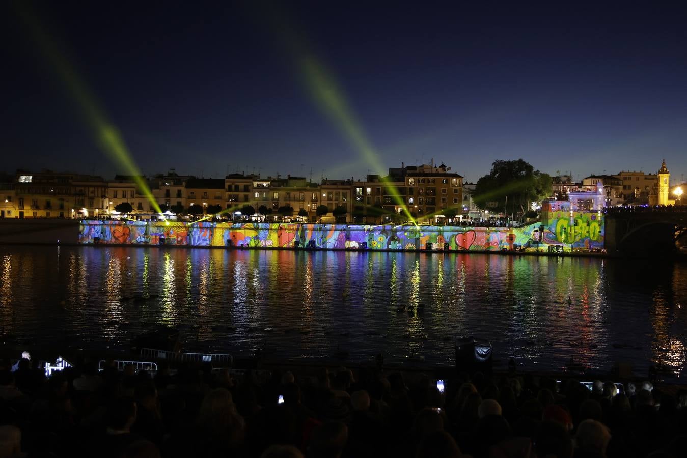 Estreno del espectáculo Navigalia, el 'mapping' navideño de Sevilla