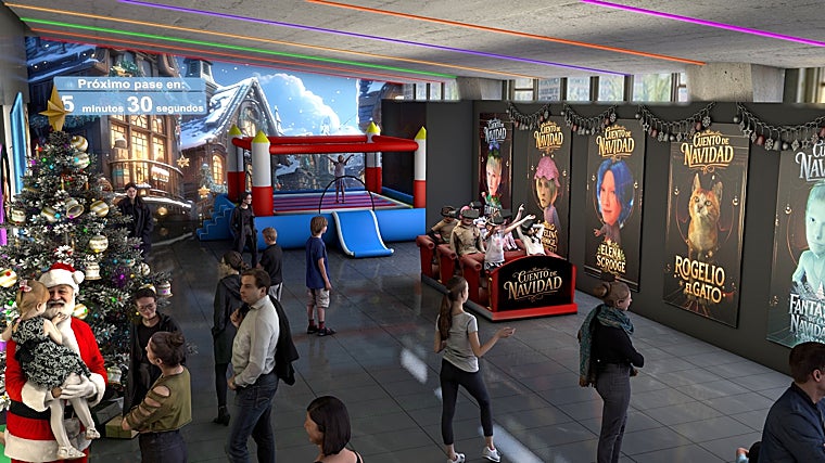 El pabellón de la Navegación ha apostado este año por todo un clásico de la literatura como es 'Cuento de Navidad'