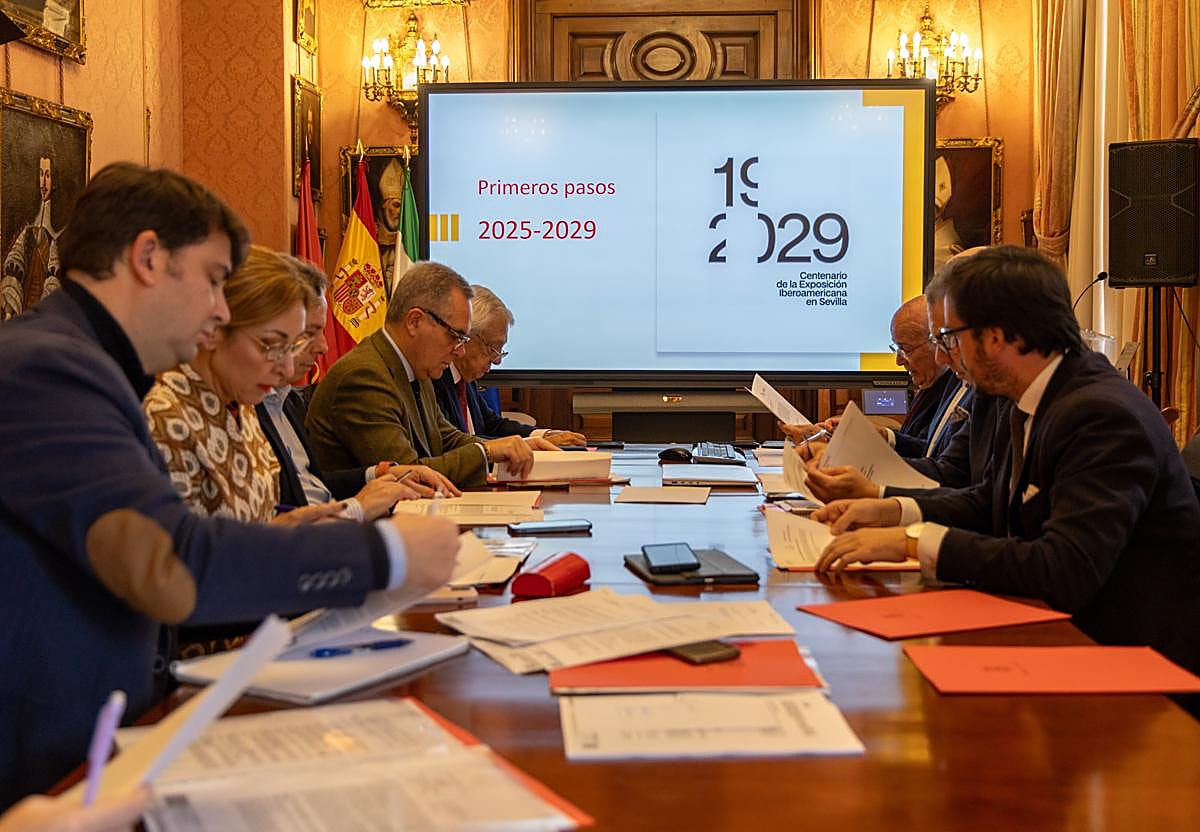 Reunión del Comisariado para la conmemoración del Centenario de la Exposición Iberoamericana de 1929