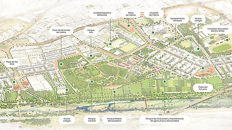 Mapa del futuro barrio de Quarto