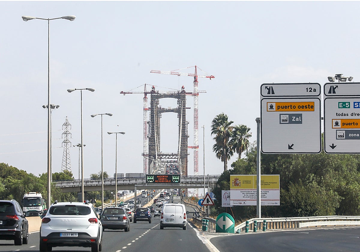 Obras en el puente del Centenario
