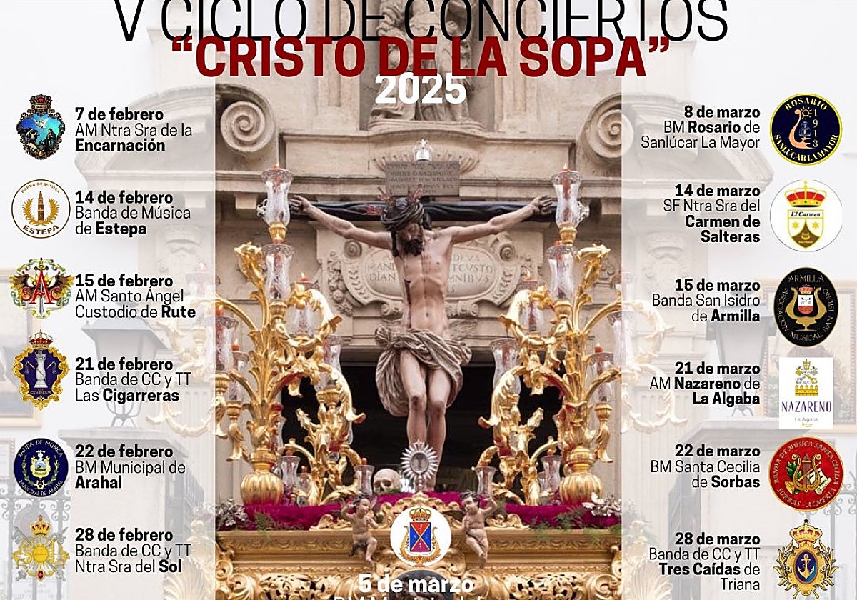 Carte de los conciertos del Cristo de la Sopa