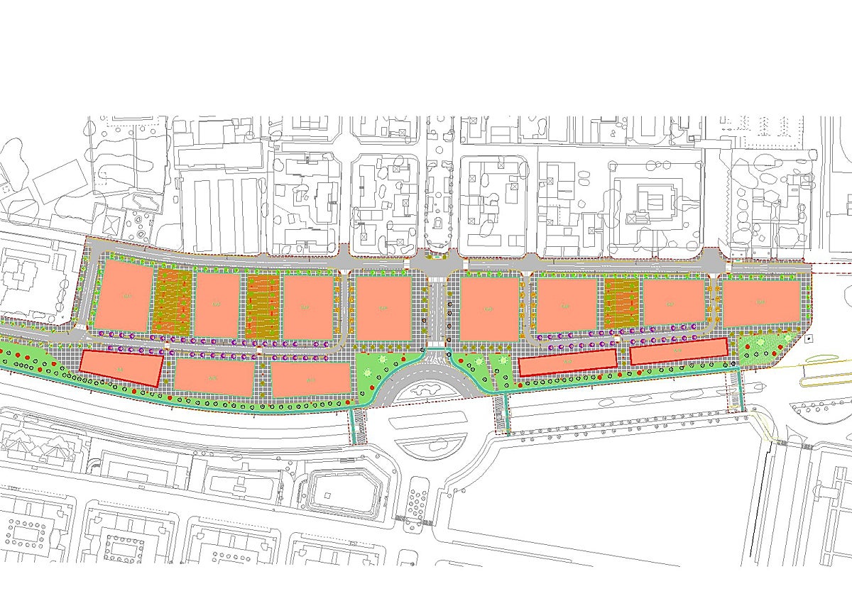 Las tres parcelas de la avenida de Jerez que ha vendido el Ayuntamiento para levantar viviendas