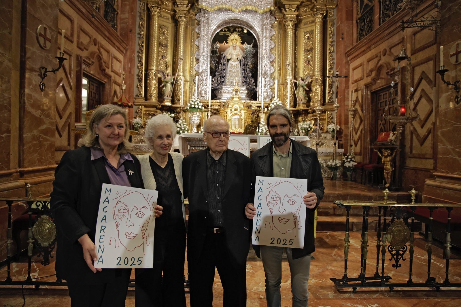 Presentación del cartel de Luis Gordillo para la hermandad de la Macarena