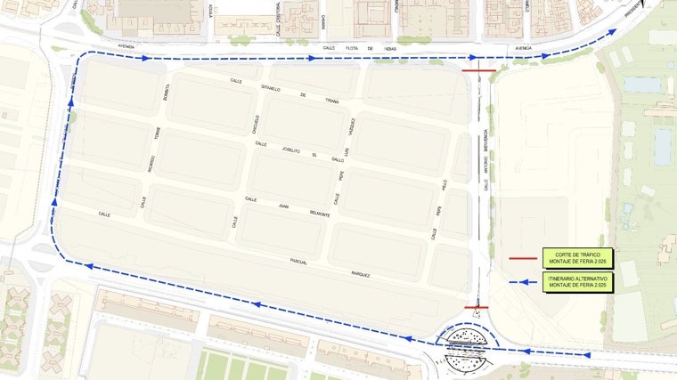 El real de la Feria de Abril ya está cortado al tráfico: estas son las calles afectadas y los desvíos