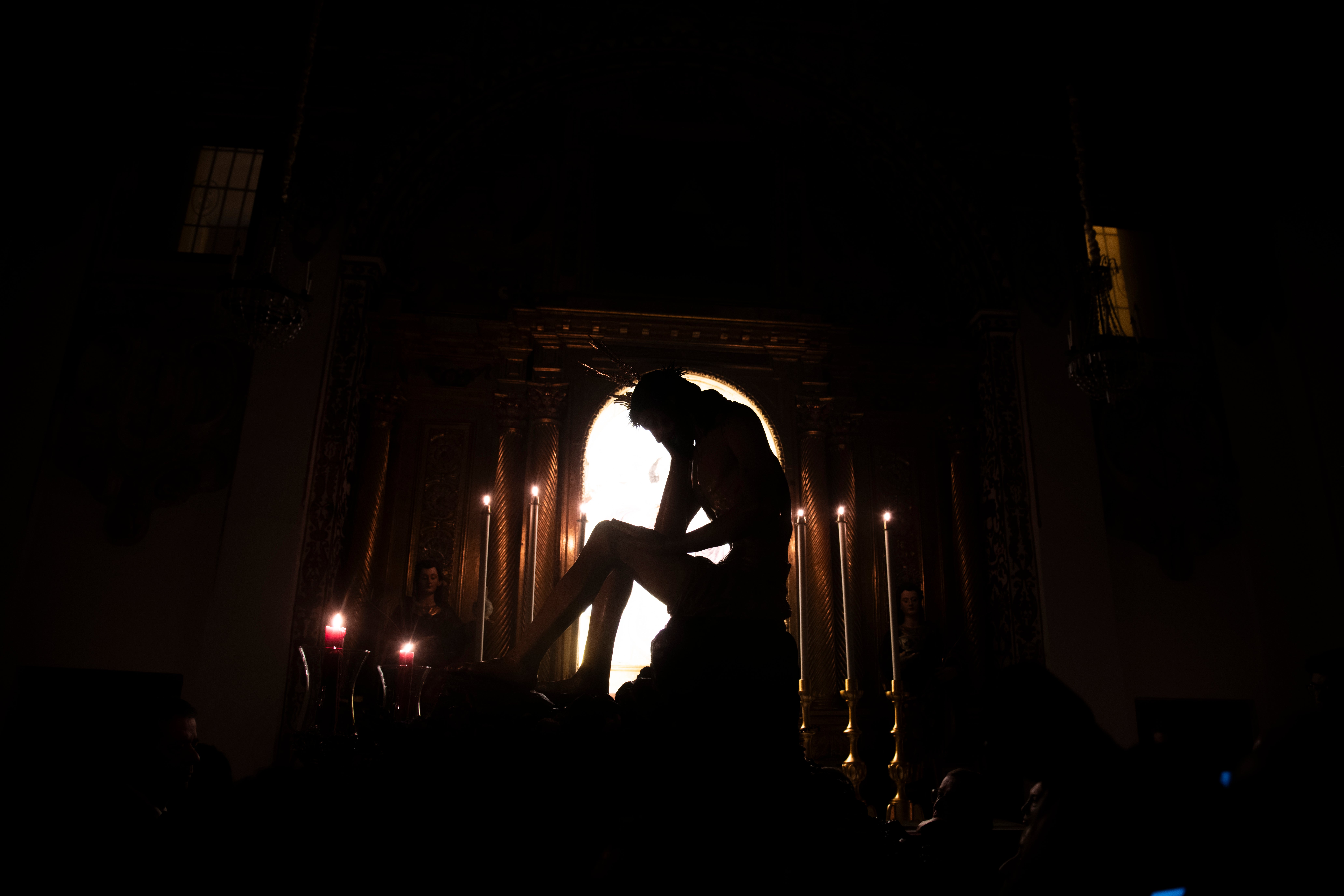 Las imágenes delvía crucis del Señor de la Humildad y Paciencia