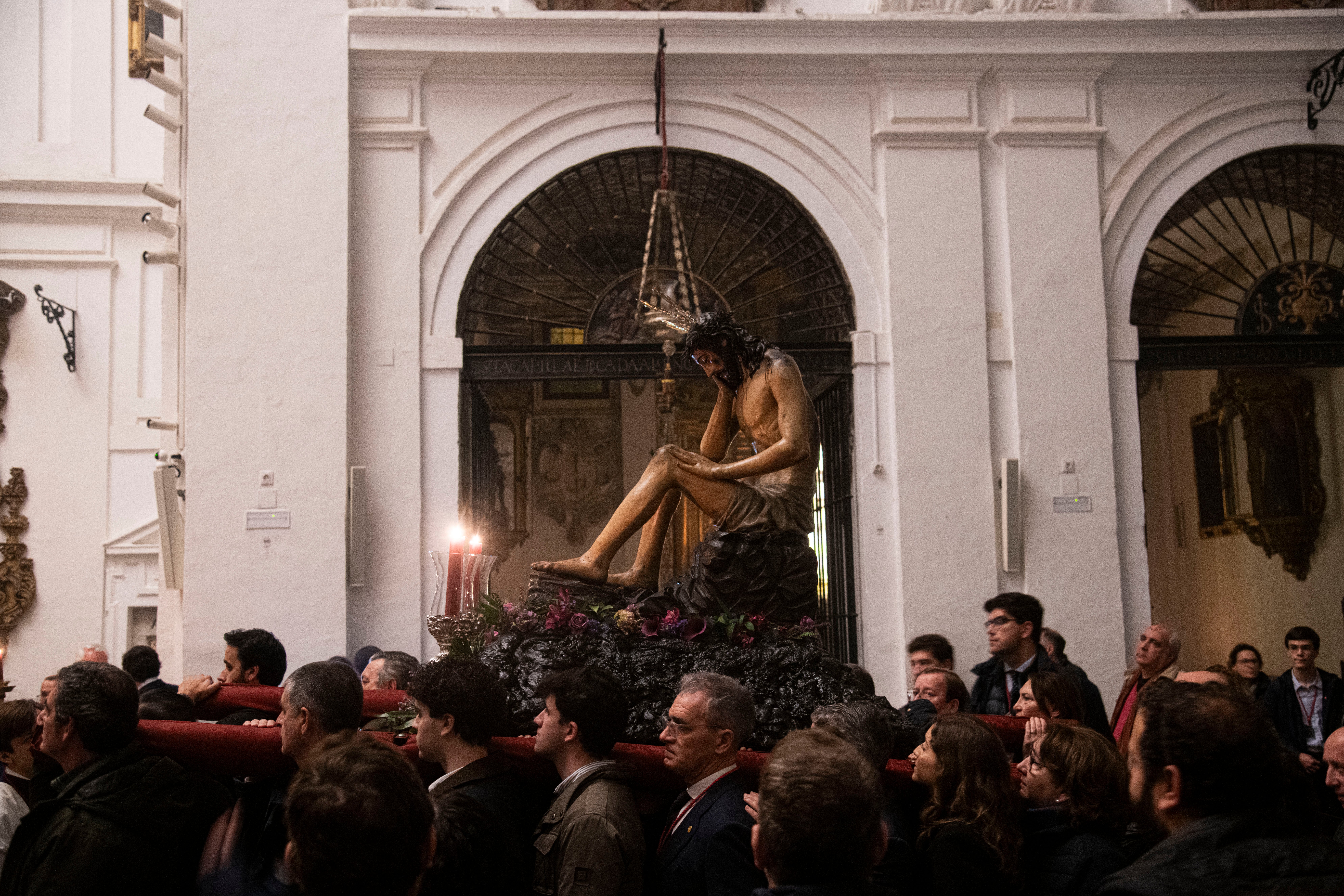 Las imágenes delvía crucis del Señor de la Humildad y Paciencia