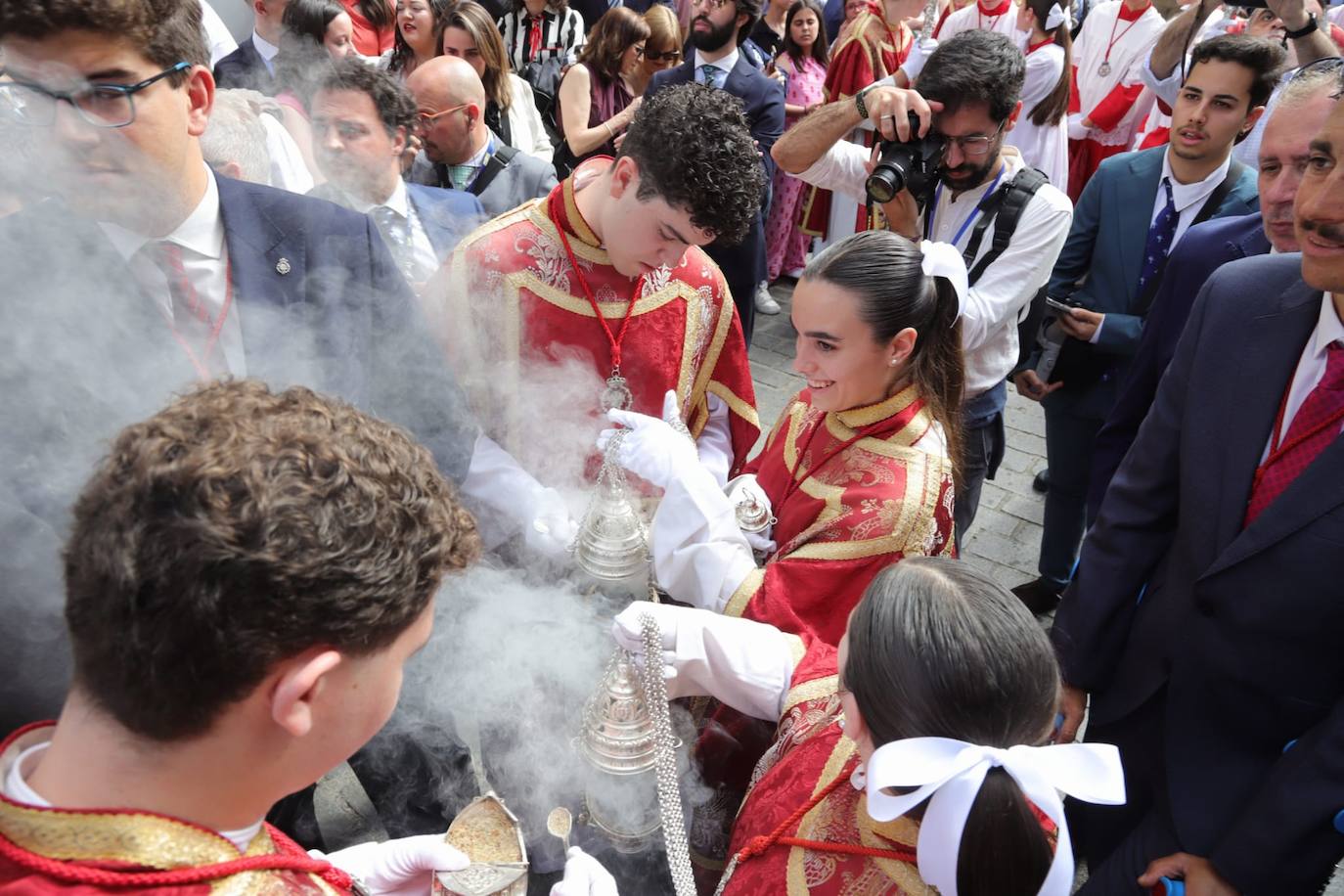 La hermandad de la Cena realiza su estación de penitencia este Domingo de Ramos