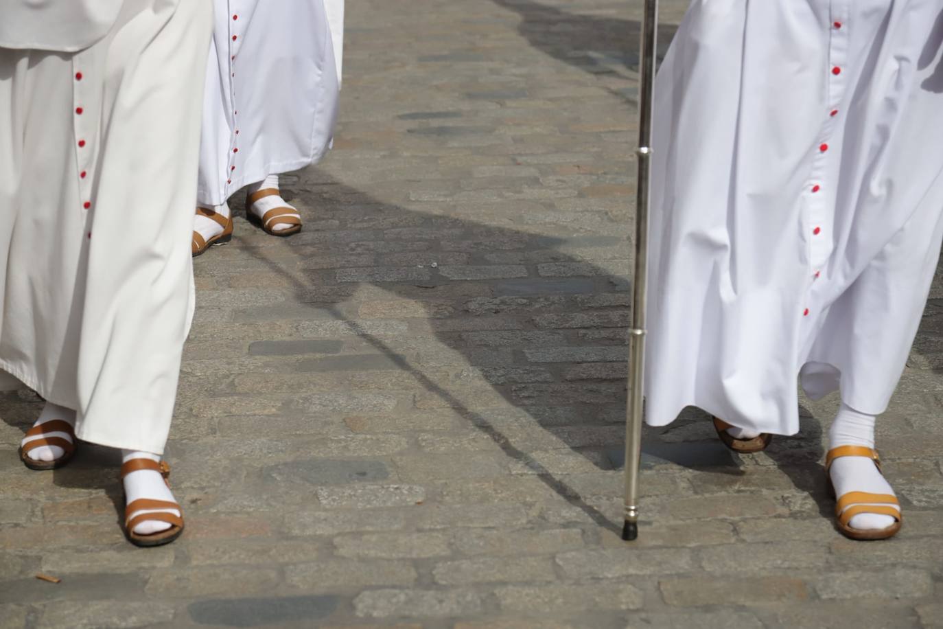 La hermandad de la Cena realiza su estación de penitencia este Domingo de Ramos
