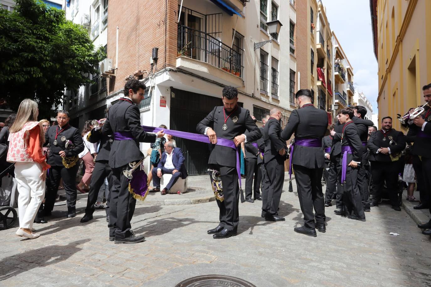 La hermandad de la Cena realiza su estación de penitencia este Domingo de Ramos