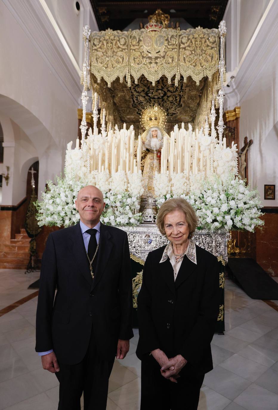 La visita de la Reina Sofía este Jueves Santo en Sevilla