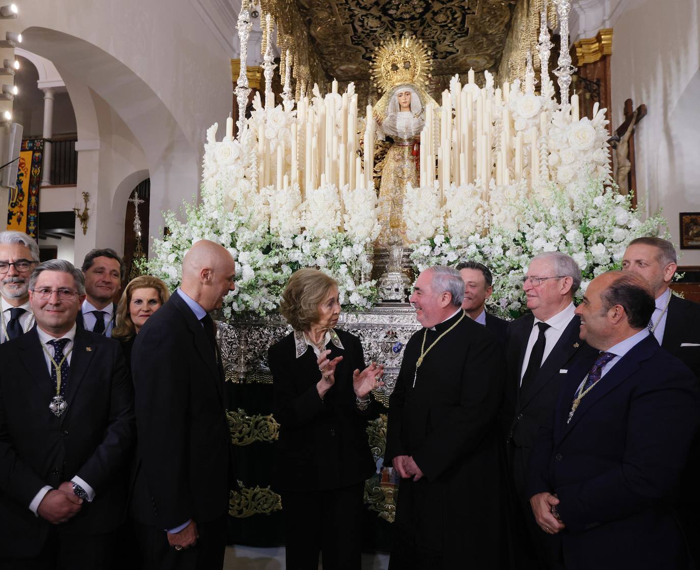 La visita de la Reina Sofía este Jueves Santo en Sevilla