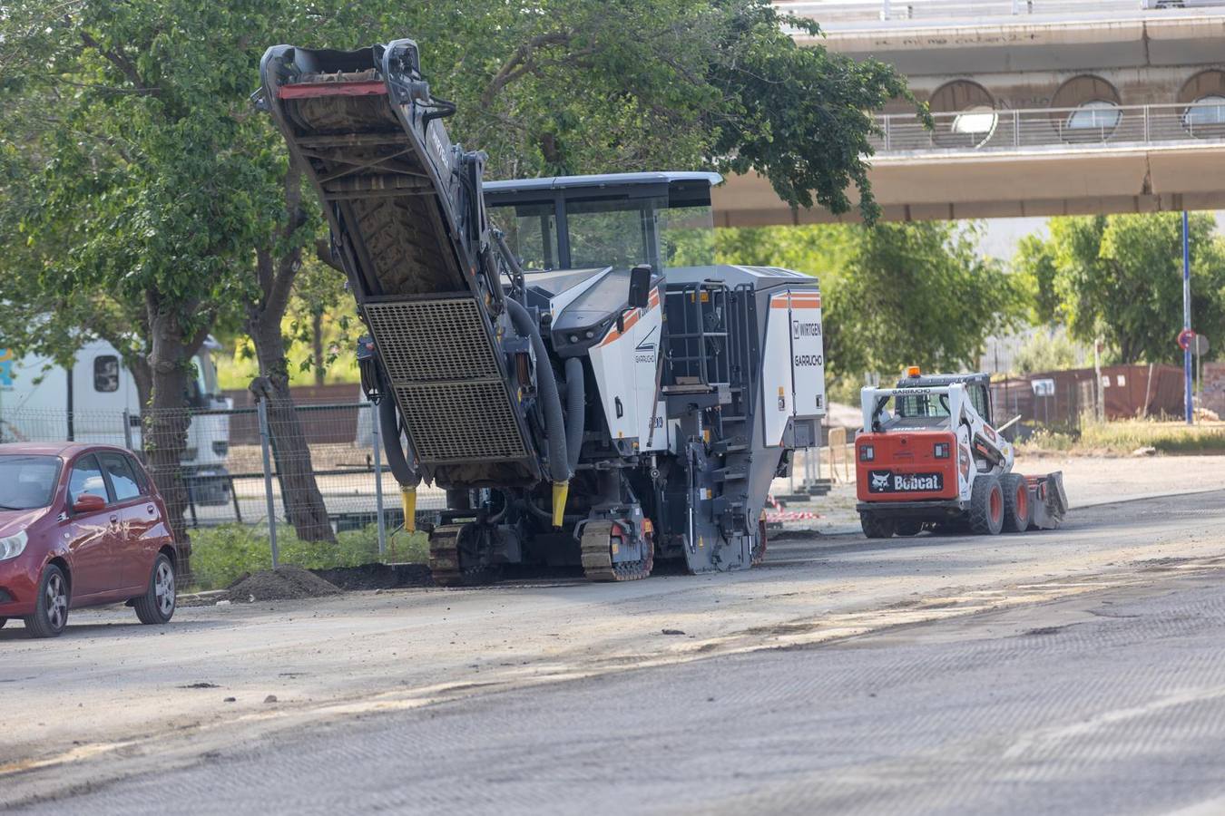 La actividad no para en las inmediaciones del Estadio de la Cartuja