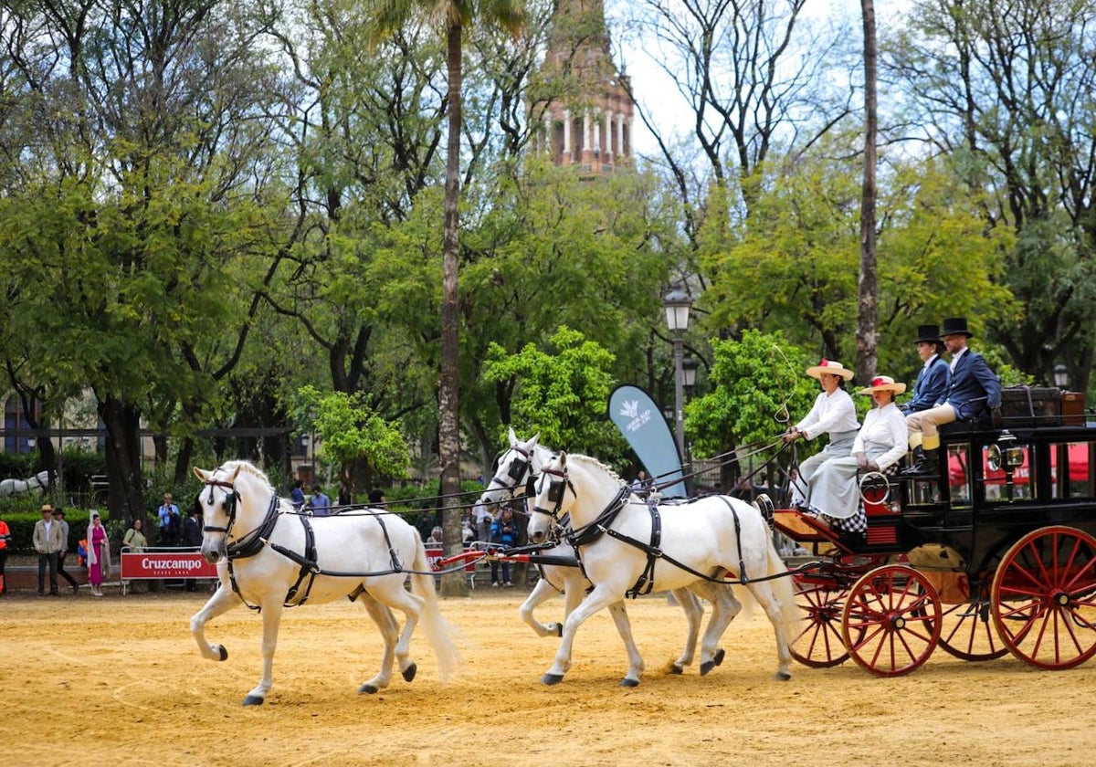 Uno de los enganches participantes en el Parque de María Luisa