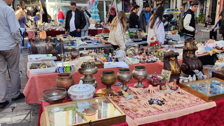 Imagen de un puesto del mercadillo del jueves de la calle Feria
