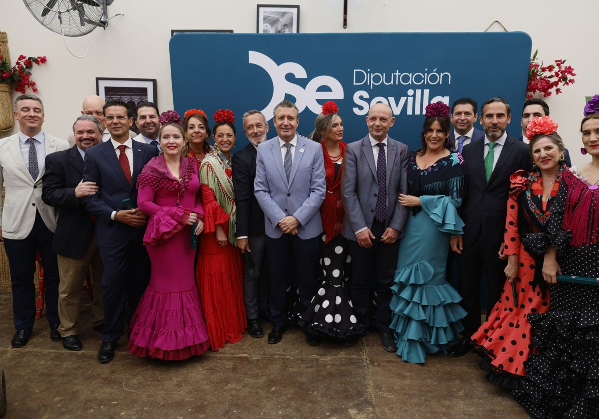 Recepción de este miércoles en la caseta de la Diputación de Sevilla